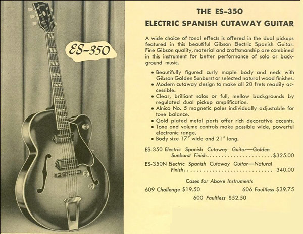 Guitare Gibson ES-350 en 1949