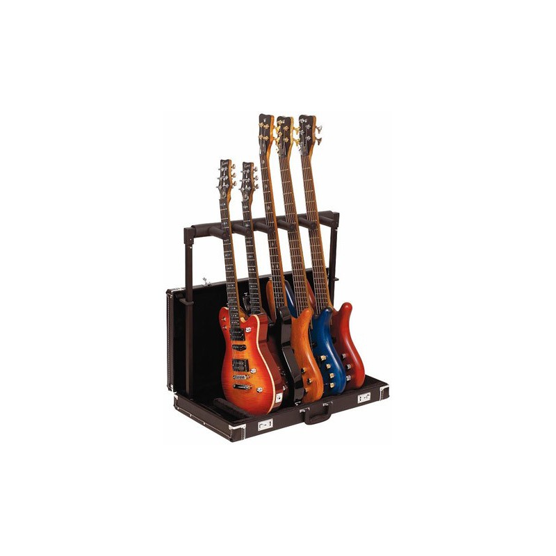 Rockstand Stand pour 5 Guitares Pliable en Etui