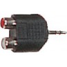 2 Adaptateurs J Mâle ST 3.5/2 RCA Femelle Y. Cable